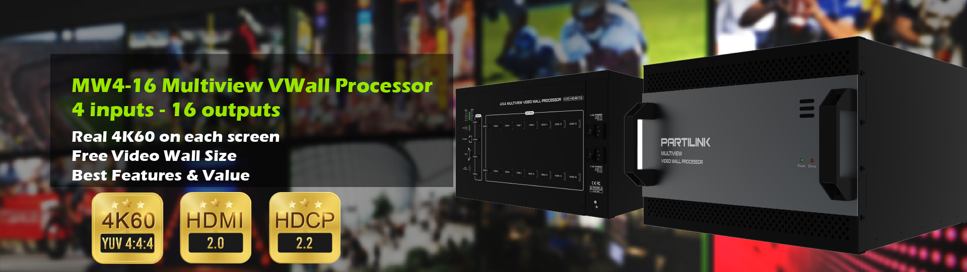 HDMI 2.0 Multiview Video Wall Processor
